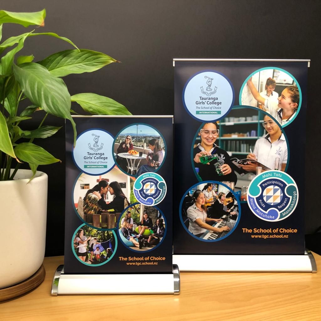 Tauranga Girls College Mini Pull Up Banners