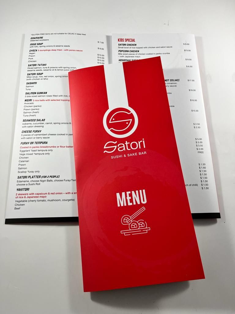 New Satori Lounge Menu