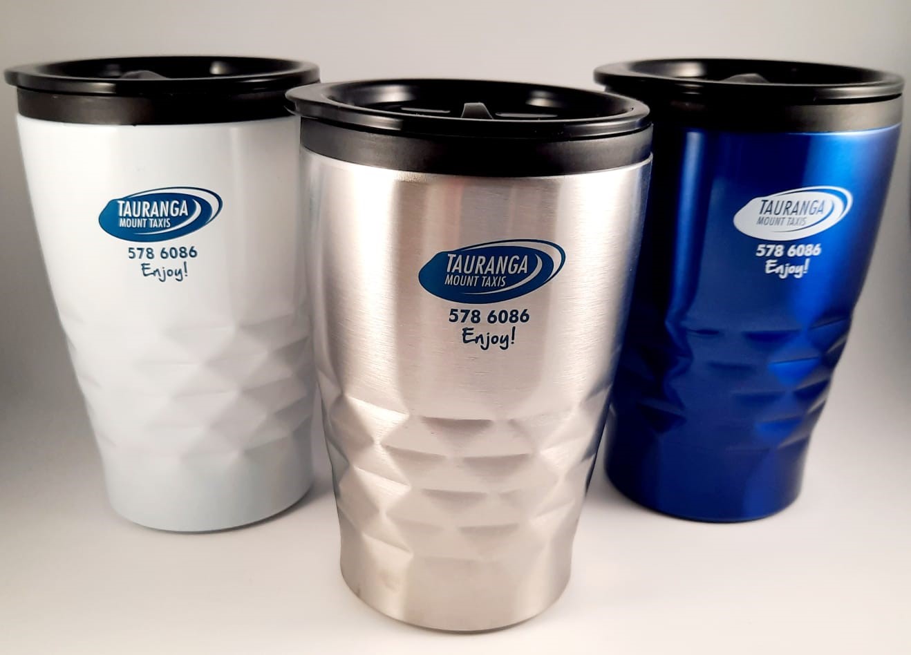 Tauranga Mount Taxis Branded Thermos Cups