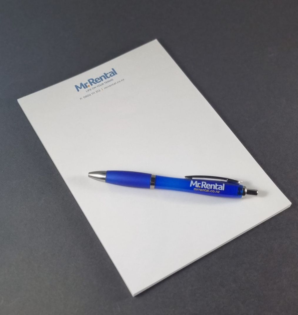 Mr Rental Branded Notepad & Pen