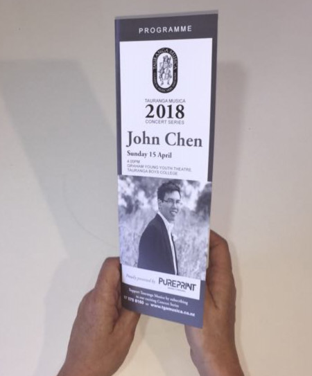 Proud to Sponsor John Chen at Tauranga Musica 2018