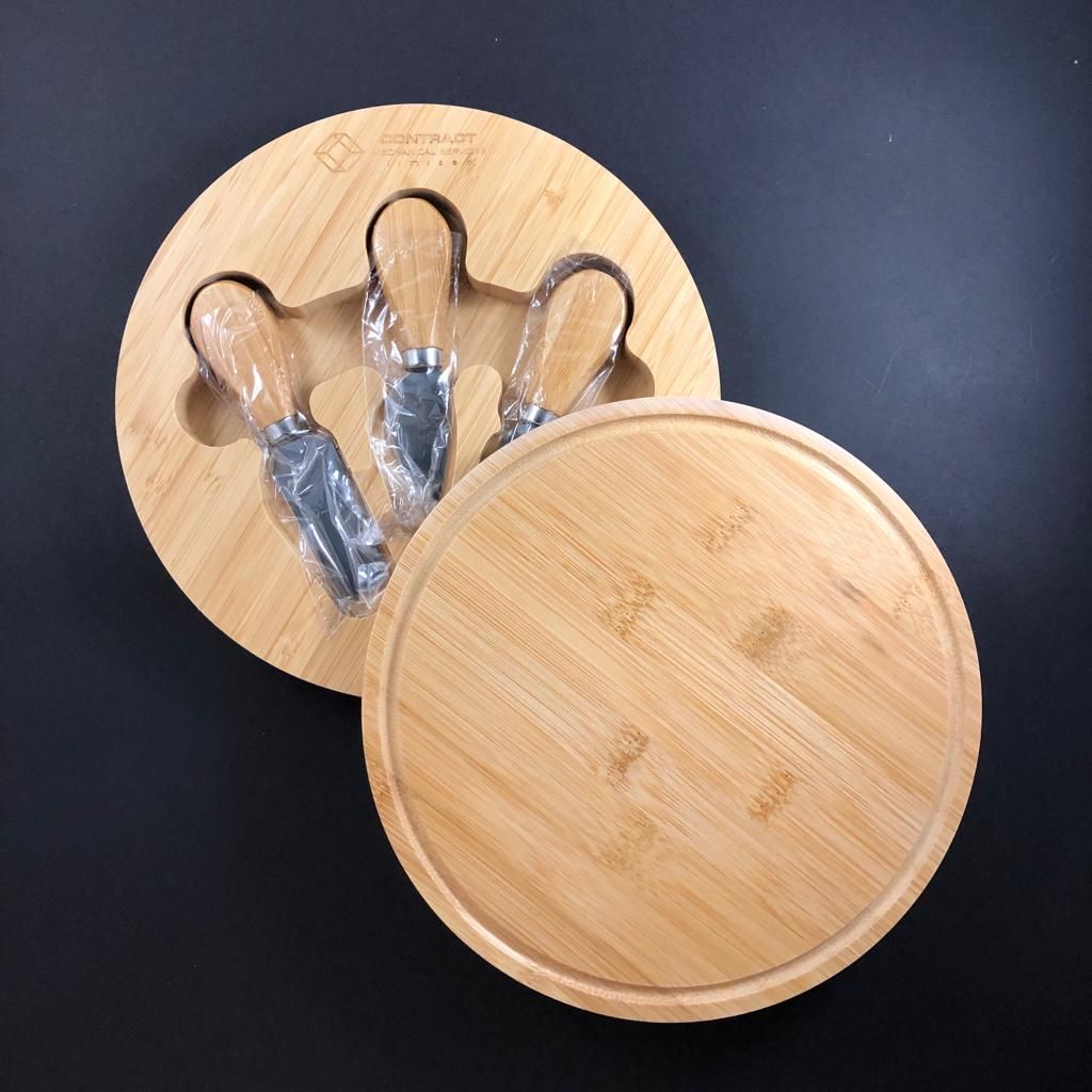 Contract Mechanical Services Branded Cheese Board Set