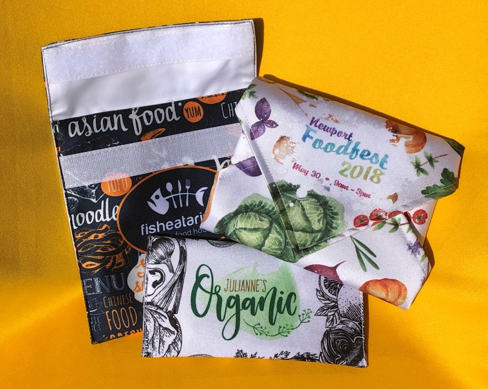 Reusable Promotional Branded Food Wraps & Pouches