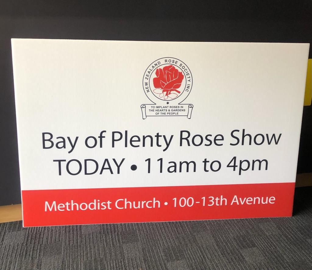 NZ Rose Society Signage