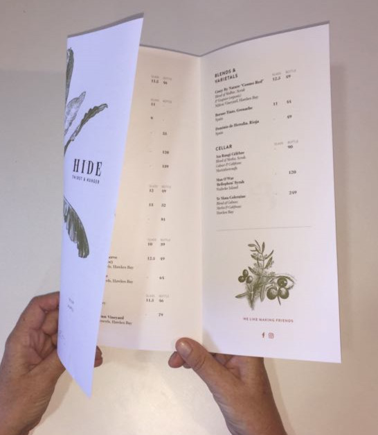 Hide Restaurant Menu