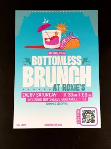Roxies   Cantina   Large   Format   Poster   Pure   Print   Promotions   Printing   Tauranga