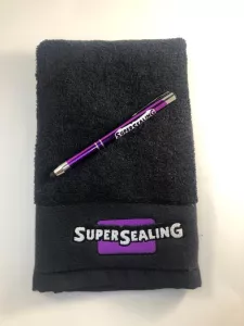 Super   Sealing   Branded   Pen  And  Branded   Golf   Towel     Pure   Print   Promotions   Tauranga